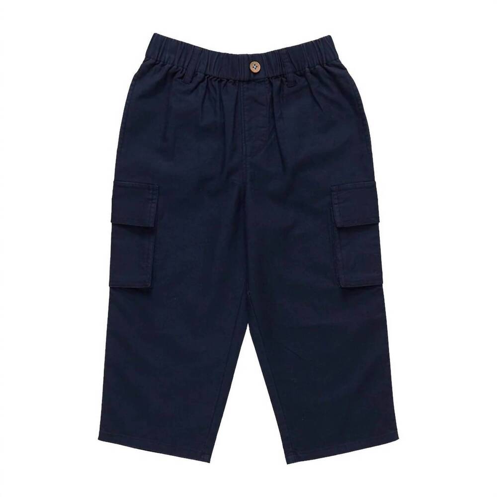NEW PINK CHICKEN boys cargo pants in navy